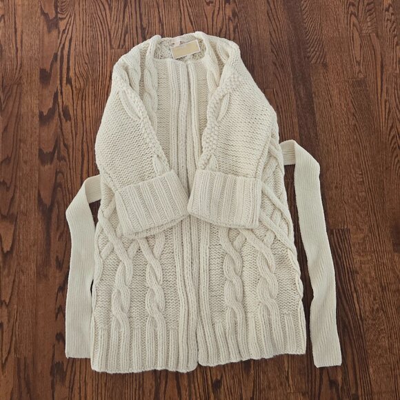NWT MICHAEL KORS Cable-Knit Oversized Cardigan - Picture 3 of 12